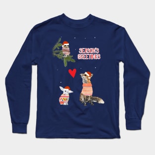 Cute Xmas Animals Long Sleeve T-Shirt